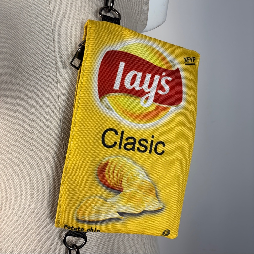 NWOT | Lay's Classic Potato Chip Novelty Shoulder Clutch Pouch Bag